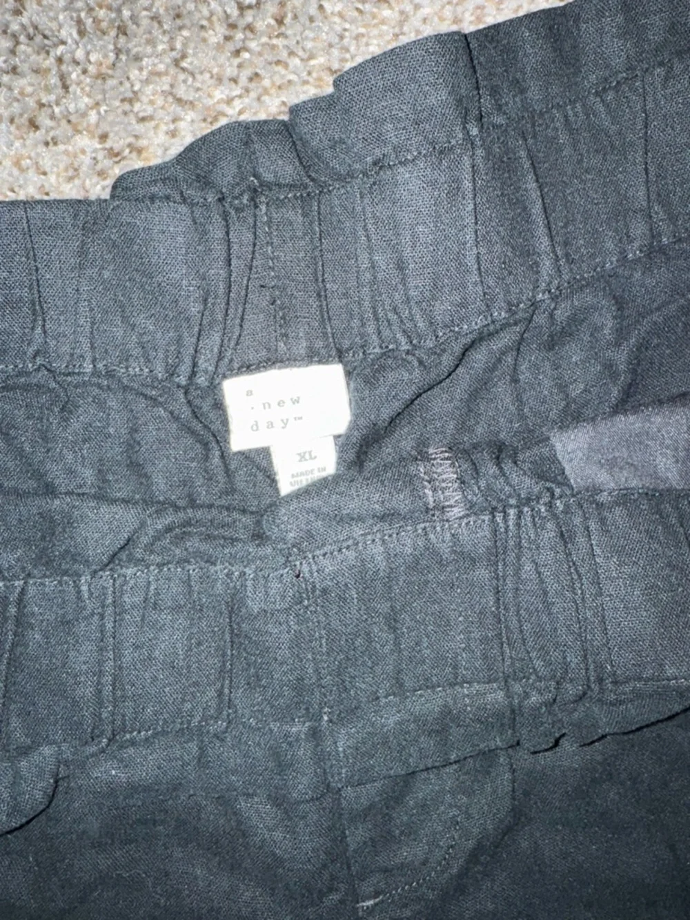 A New Day Black linen shorts